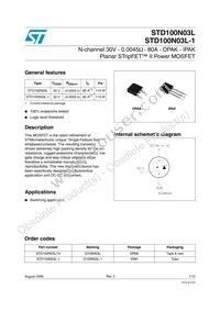 STD100N03LT4 Datasheet Cover