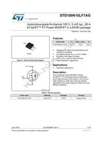 STD100N10LF7AG Datasheet Cover