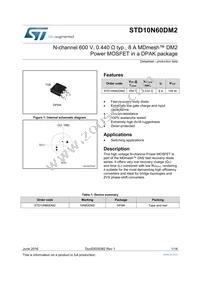STD10N60DM2 Datasheet Cover