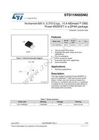 STD11N60DM2 Datasheet Cover