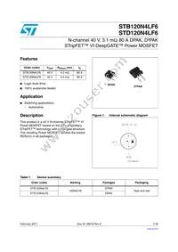 STD120N4LF6 Datasheet Cover