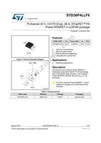 STD36P4LLF6 Datasheet Cover