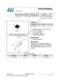 STD37P3H6AG Datasheet Cover