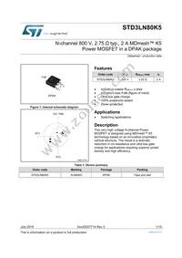 STD3LN80K5 Datasheet Cover