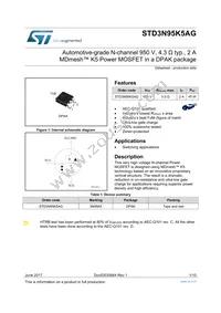 STD3N95K5AG Datasheet Cover