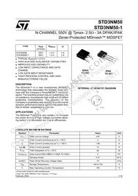 STD3NM50T4 Datasheet Cover