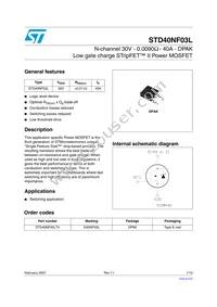 STD40NF03LT4 Datasheet Cover