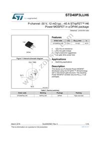 STD40P3LLH6 Datasheet Cover