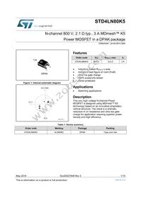 STD4LN80K5 Datasheet Cover