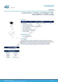 STD5N60DM2 Datasheet Cover