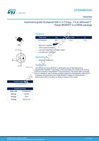 STD5NM50AG Datasheet Cover
