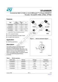 STD6NM60N-1 Datasheet Cover