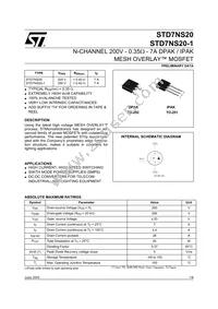 STD7NS20T4 Datasheet Cover