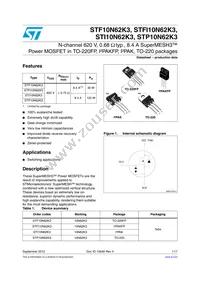 STF10N62K3 Datasheet Cover