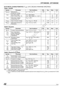 STF10NK50Z Datasheet Page 3