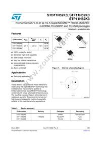 STF11N52K3 Datasheet Cover