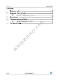 STF140N8F7 Datasheet Page 2