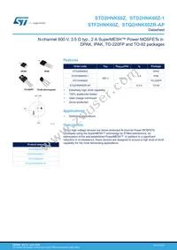 STF2HNK60Z Datasheet Cover