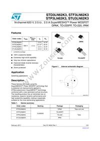 STF3LN62K3 Datasheet Cover