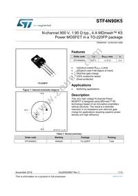 STF4N90K5 Datasheet Cover