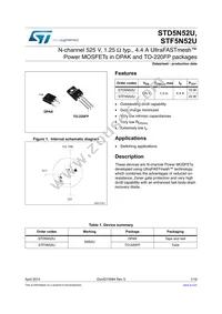 STF5N52U Datasheet Cover