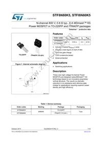 STF8N80K5 Datasheet Cover