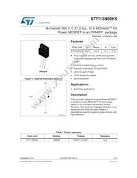 STFI13N80K5 Datasheet Cover