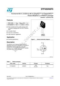 STFI260N6F6 Datasheet Cover