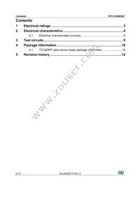 STFU10NK60Z Datasheet Page 2