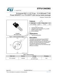 STFU13N65M2 Datasheet Cover