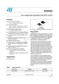 STG3220QTR Datasheet Cover