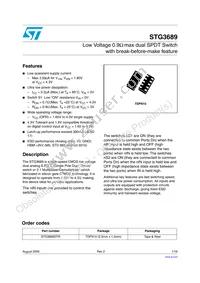 STG3689DTR Datasheet Cover