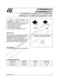 STGB20NB32LZ Datasheet Cover