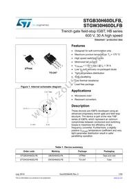 STGB30H60DLFB Datasheet Cover