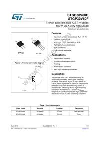 STGB30V60F Datasheet Cover