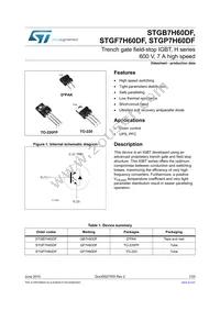 STGB7H60DF Datasheet Cover
