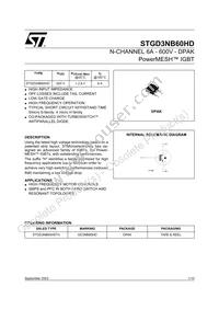 STGD3NB60HDT4 Datasheet Cover