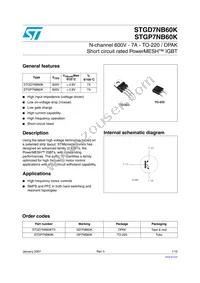 STGD7NB60KT4 Cover