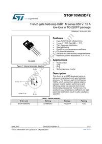 STGF10M65DF2 Datasheet Cover