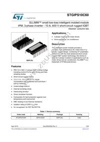 STGIPS10C60 Datasheet Cover