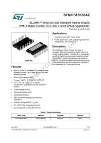 STGIPS10K60A2 Datasheet Cover