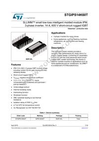 STGIPS14K60T Datasheet Cover