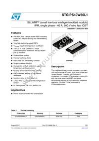 STGIPS40W60L1 Datasheet Cover