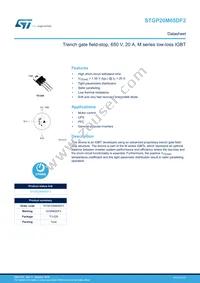 STGP20M65DF2 Datasheet Cover