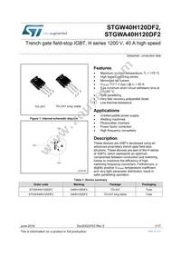 STGWA40H120DF2 Datasheet Cover