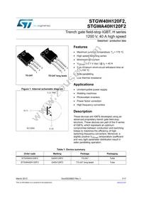 STGWA40H120F2 Datasheet Cover