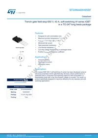 STGWA40IH65DF Datasheet Cover