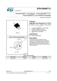 STH130N8F7-2 Datasheet Cover