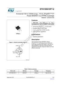 STH150N10F7-2 Datasheet Cover