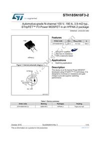 STH185N10F3-2 Datasheet Cover